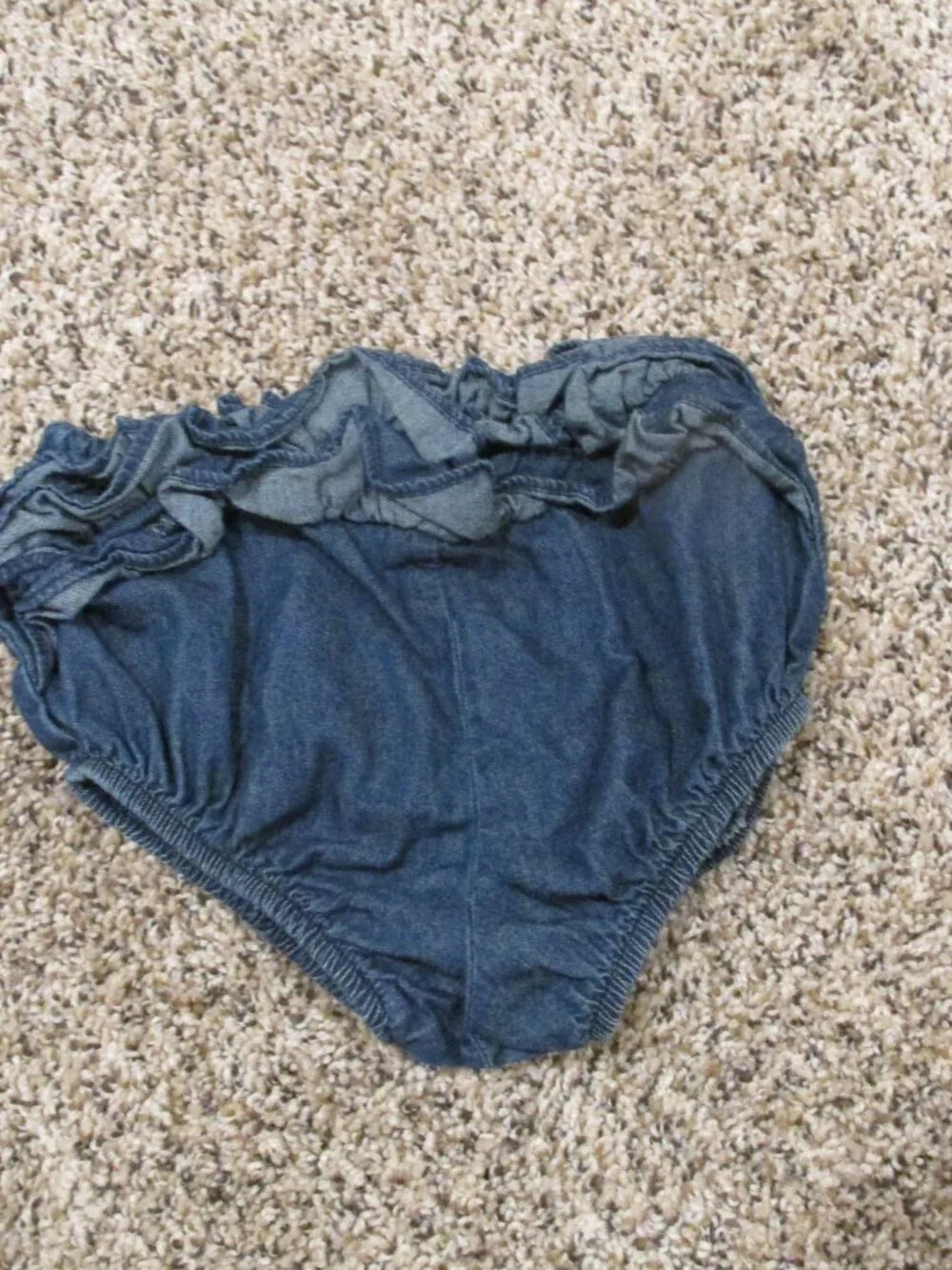 Starting Out Pullover Bloomers‎ Toddler Girls 24M Blue Denim Ruffle Back Bottoms
